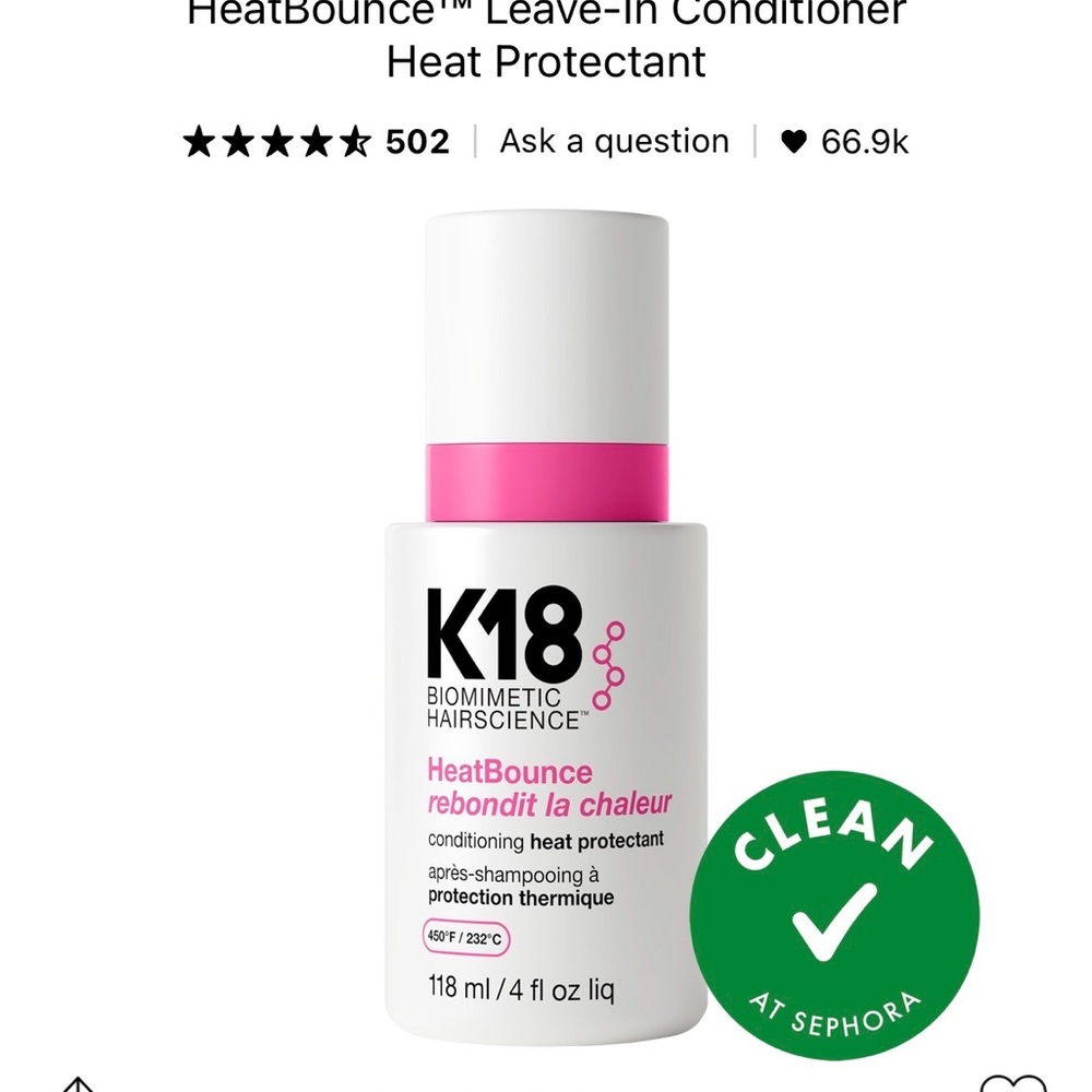 K18 HeatBounce Leave-In Conditioner ✨